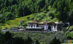 Countryside and farmhouses in Bumthang