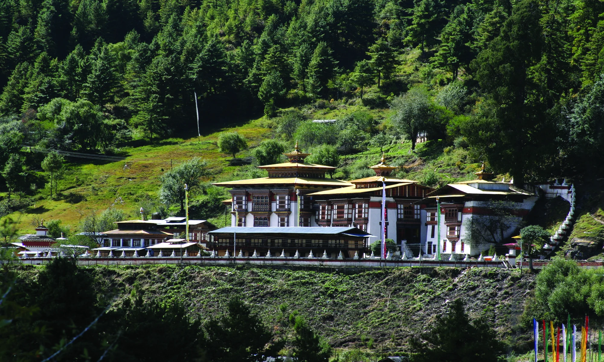 Countryside and farmhouses in Bumthang