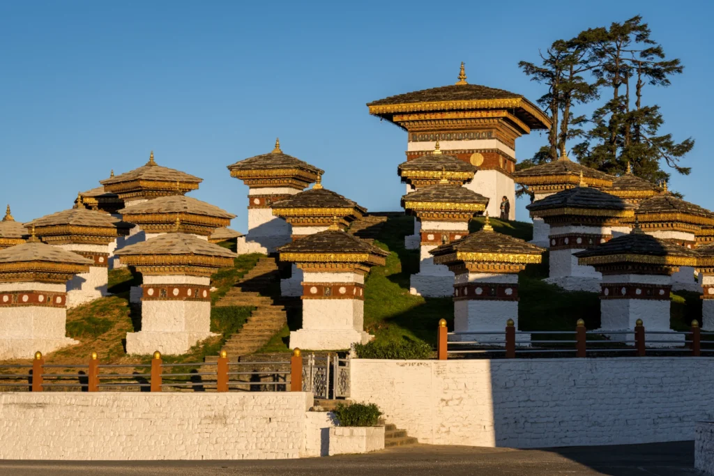 The 108 Druk Wangyal chortens at Dochula Pass