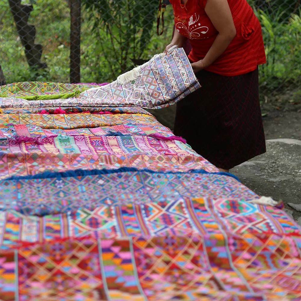 Handwoven textile from Khoma village, Lhuentse